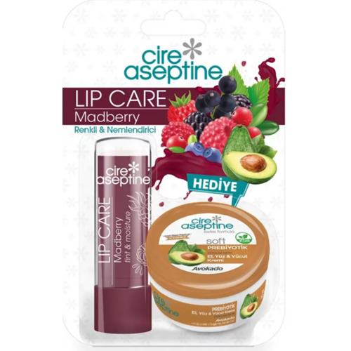 Cire Aseptine Madberry Lip Stick 4,5gr + Avakado El Kremi 30 Ml