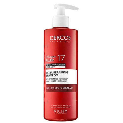Vichy Dercos Collagen Filler Ultra Onarım Şampuanı 400Ml