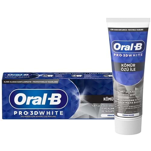 Oral-B Diş Macunu 3D White Kömür Özü 75Ml