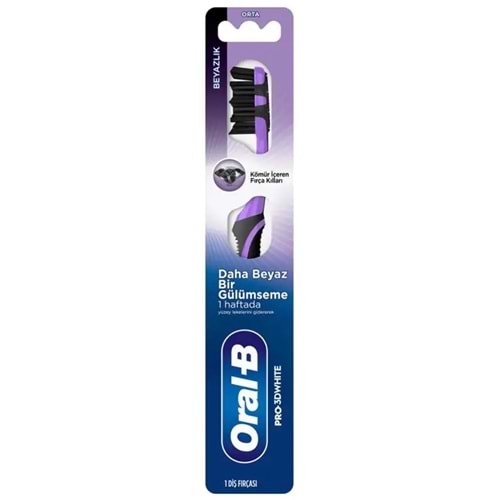 Oral-B Diş Fırçası Kömürlü Beyazlık Orta