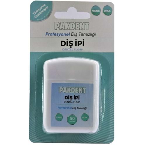 Pakdent Kürdanlı Diş İpi 50 Metre Naneli