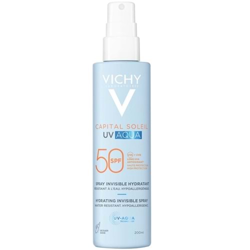 Vichy Capital Soleil UV Aqua Invisible Spray SPF50+ Vücut Güneş Kremi 200Ml