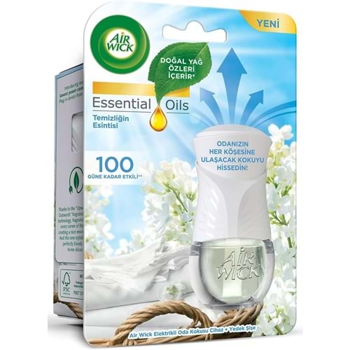 Air Wick Elektrikli Oda Kokusu Cihaz + Yedek Likit Temizliğin Esintisi