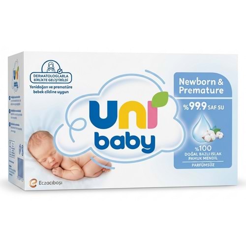 Uni Baby Yenidoğan ve Premature Islak Mendil (3 x 40 Adet)