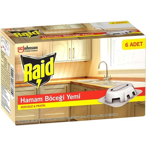Raid Hamam Böceği Yemi 6lı, Kokusuz