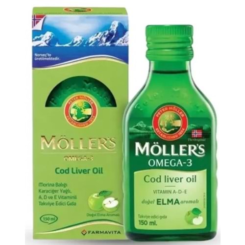 Möllers Omega-3 Elma Aromalı Balık Yağı 150 mL