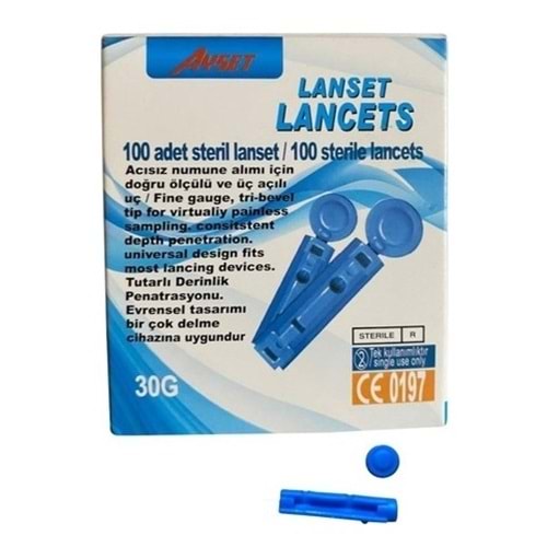 Ayset Lanset 100Lü Steril 30G