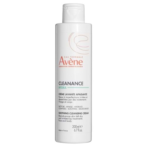 Avene Cleanance Hydra Soothing Kuru Ciltler için Yatıştırıcı, Temizleme Kremi 200 mL