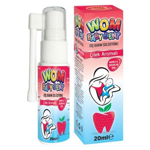 Wom Baby Dent Diş Bakım Solüsyonu 20 mL (Çilekli), Hamile ve Çocuklar için