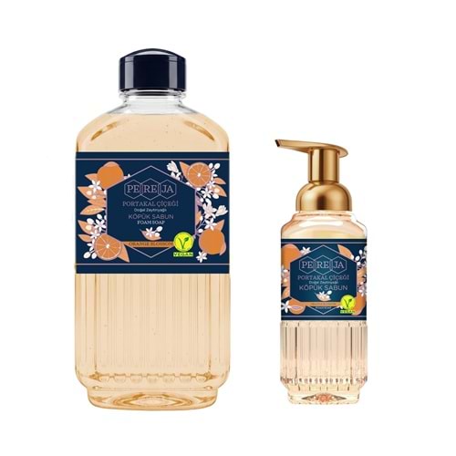 Pereja Köpük Sabun Seti, Portakal Çiçeği (1000 mL + 500 mL)
