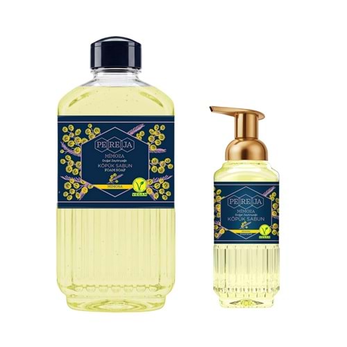 Pereja Köpük Sabun Seti, Mimoza (1000 mL + 500 mL)