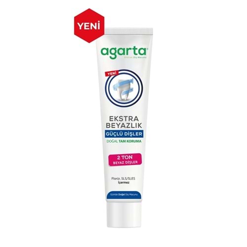 Agarta Bitkisel Diş Macunu Ekstra Beyazlık Güçlü Dişler 75Ml