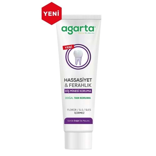 Agarta Bitkisel Diş Macunu Hassasiyet Ferahlık Hızlı Rahatlama 90Ml