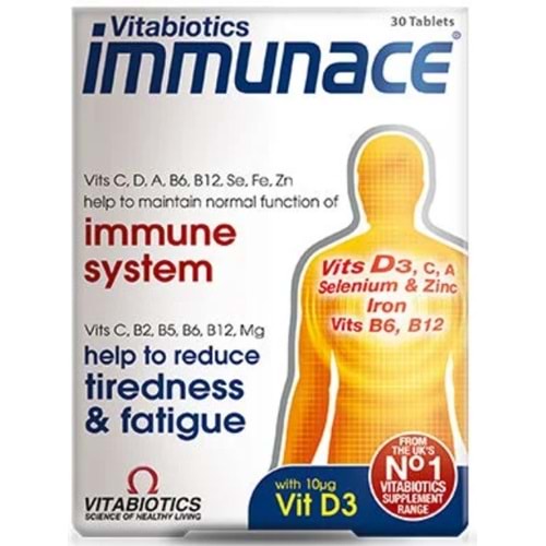 Vitabiotics Immunace Multivitamin ve Mineral İçeren 30 Tablet