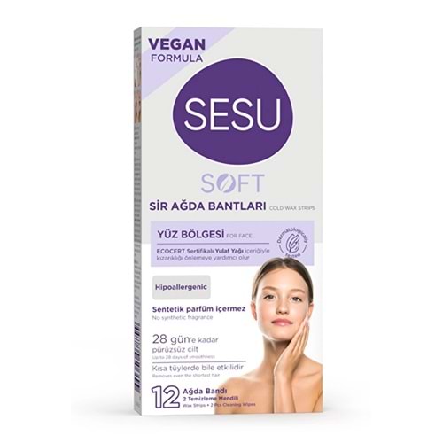 Sesu Soft Yüz Ağda Bandı 12'li