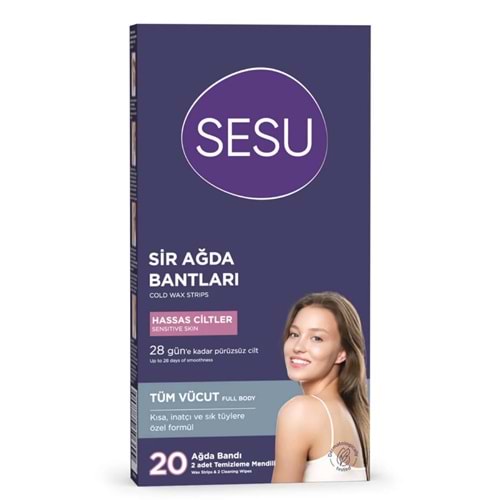 Sesu Vücut Ağda Bandı Hassas Ciltler, 20li