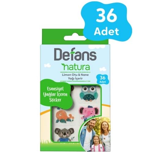 Detan Defans Natura Esansiyel Yağlar İçeren Sticker, 36lı