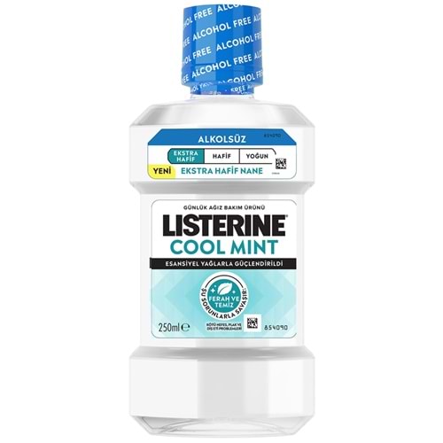 Listerine 250Ml Cool Mint Ekstra Hafif Nane Ağız Bakım Suyu, Alkolsüz