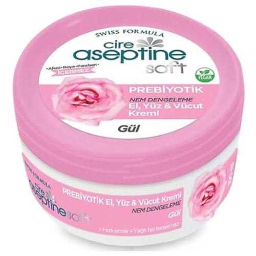 Cire Aseptine Soft EL, Yüz ve Vücut Kremi Gül 300 mL