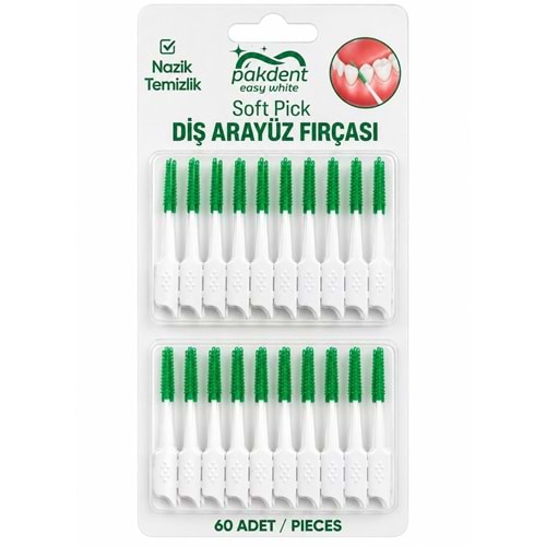 Pakdent Soft Pick Diş Arayüz Fırçası 60Lı Paket