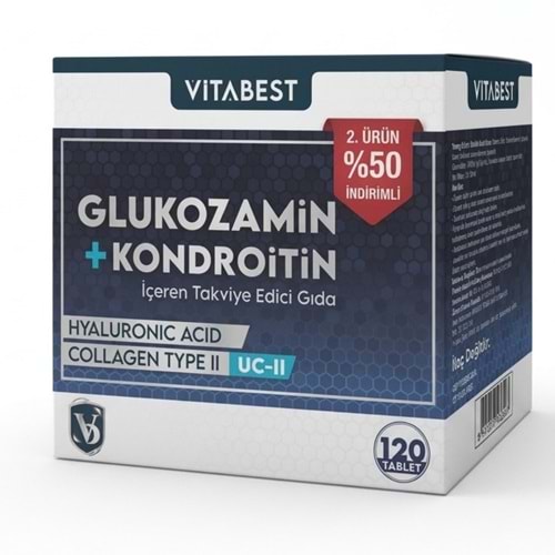 Vitabest Glukozamin Kondroitin içeren Takviye Edici Gıda 120 Tablet