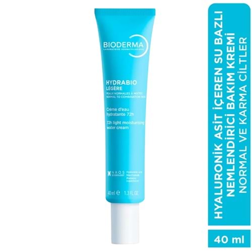 Bioderma Hydrabio Legere Light Karma ve Tüm Ciltler için Nemlendirici Krem 40 mL