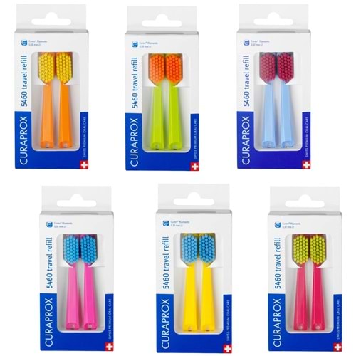Curaprox 5460 Travel Refill Yedek Başlık 2li, Asorti Renk