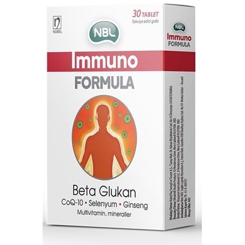 NBL Immuno Formula Beta Glukan Takviye Edici Gıda 30 Tablet