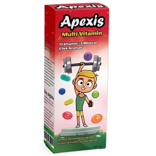Apexis Şurup Multivitamin 150mL Çilek Aromalı