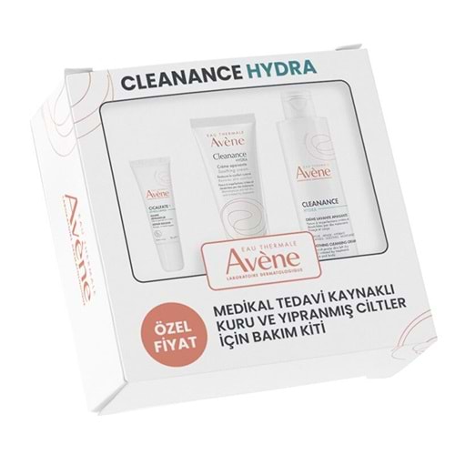 Avene Cleanance Hydra Medikal Tedavi Kaynaklı Kuru ve Yıpranmış Ciltler için Bakım Kiti