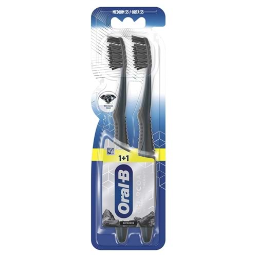 Oral-B Diş Fırçası Charcoal Whitening Therapy 1+1 Medium