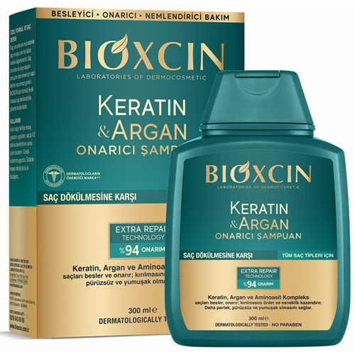 Bioxcin Keratin ve Argan Şampuan 300Ml