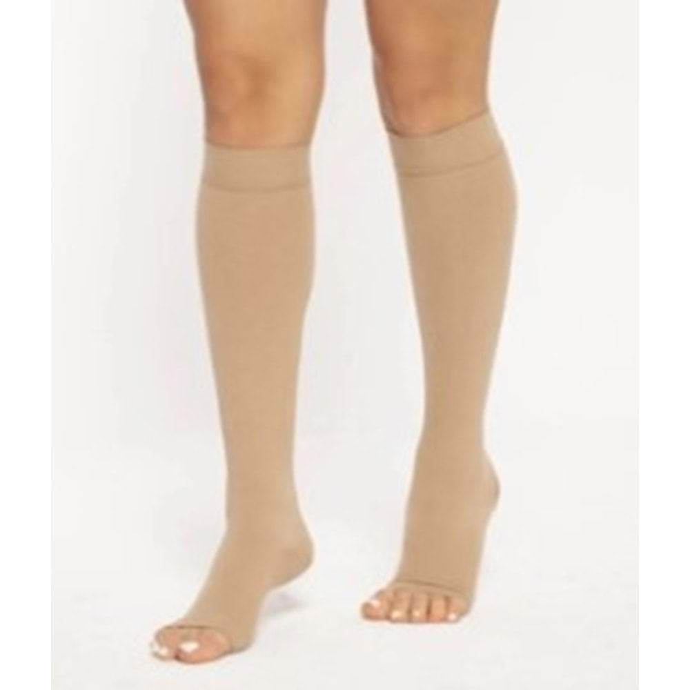 Varis Çorabı 280Den Orta Basınç Diz Altı Ucu Açık 4 (22-32 mmHg)