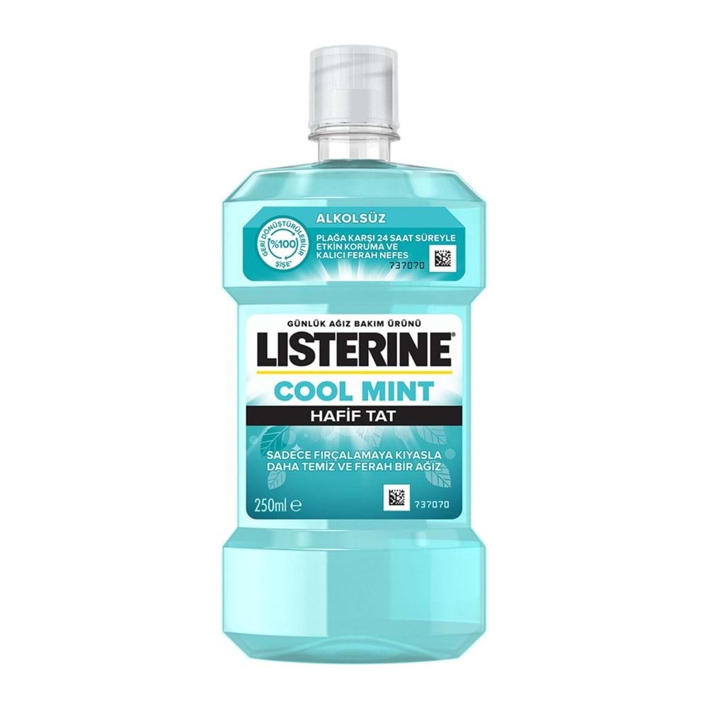 Listerine 250Ml Cool Mint Hafif Tat Ağız Bakım Suyu, Alkolsüz