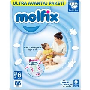 Molfix Ult.Fırsat Paketi 15+ 86 Lı No:6 Bebek Bezi