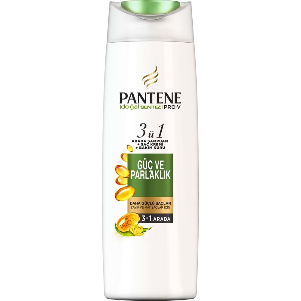 Pantene Güç Ve Parlaklık Doğal Sentez 3ü1 Arada Şampuanı 400Ml