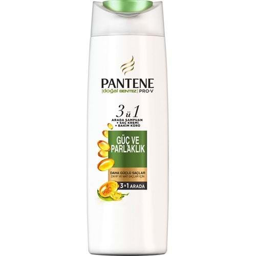 Pantene Güç Ve Parlaklık Doğal Sentez 3ü1 Arada Şampuanı 400Ml