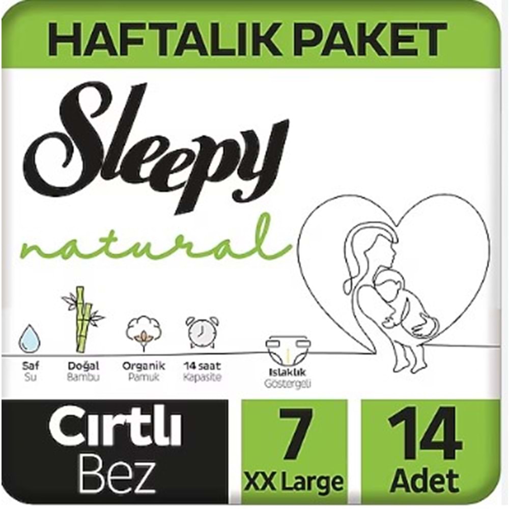 Sleepy Bebek Bezi Jumbo 20/30kg XXLarge 14Lü No:7