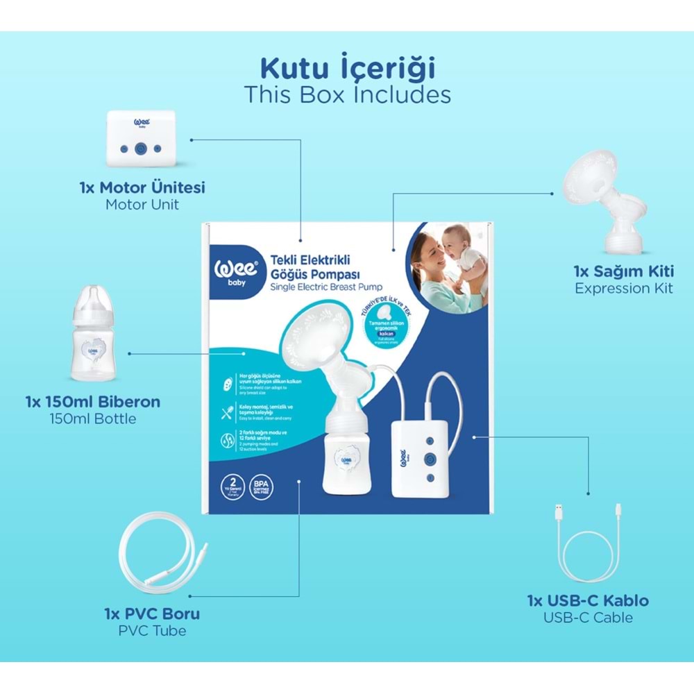 Wee Elektrikli Göğüs Pompası 444