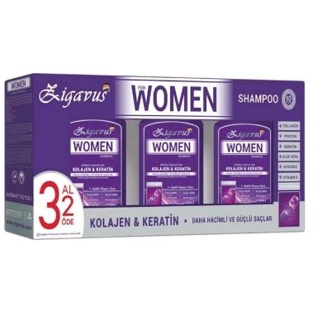 Zigavus 3 Al 2 Ode Women Kolojen Keratın Samp 300 Ml
