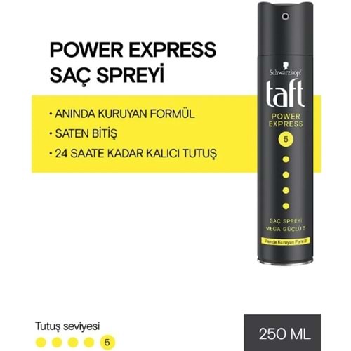 Taft Saç Spreyı Power Express No:5 250Ml