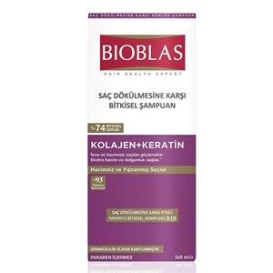 Bioblas Collagen & Keratin Hacim ve Dolgunlaştırıcı Şampuan 360 mL
