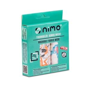Nimo Yıkanabilir Yüz Maskesı Çocuk 2 Li