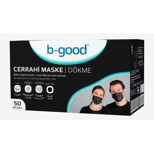 B-Good Sıyah Maske 5 Lı