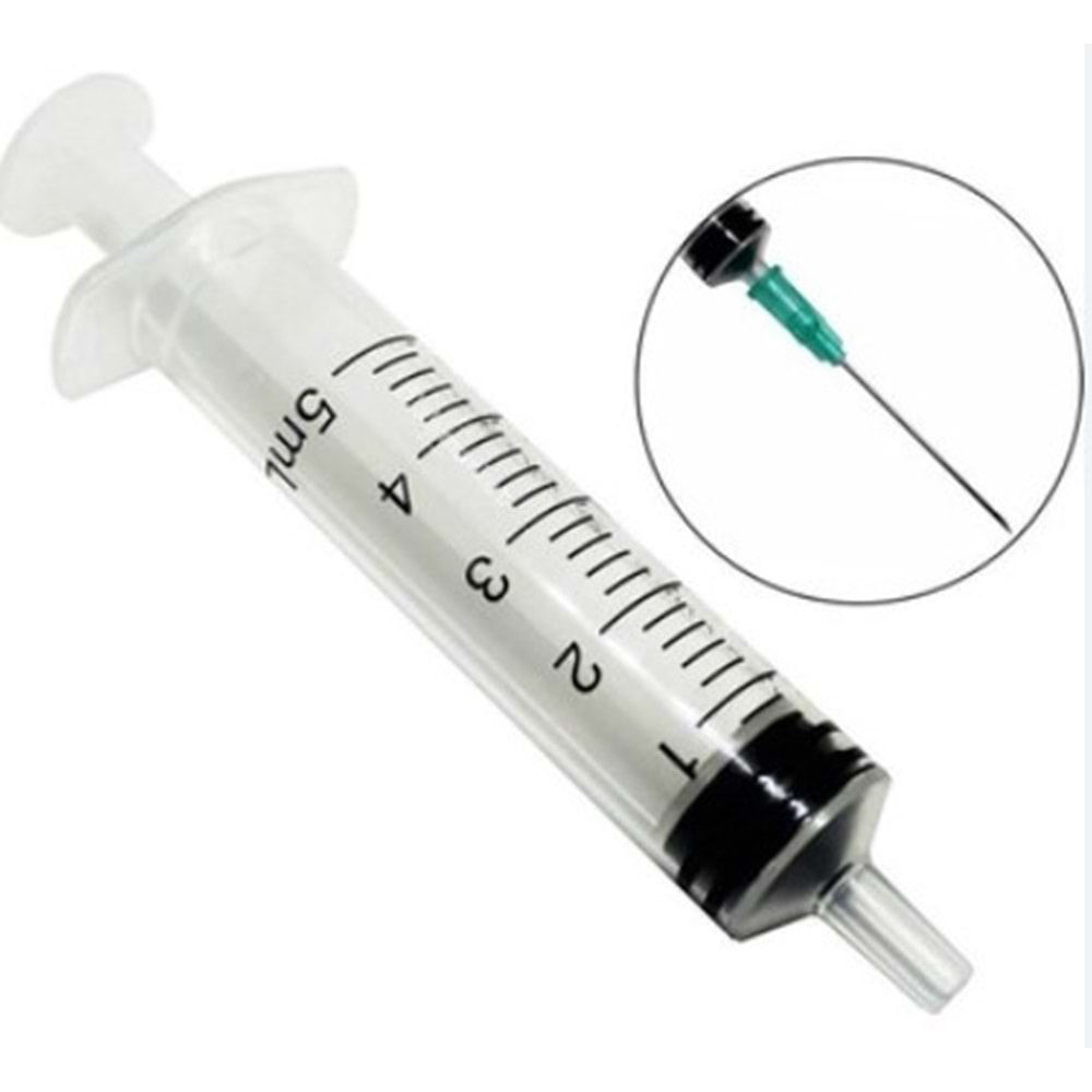 Enjektör 5Ml 3P Yeşil Tıpset 21Gx1 1/2 (250Li)