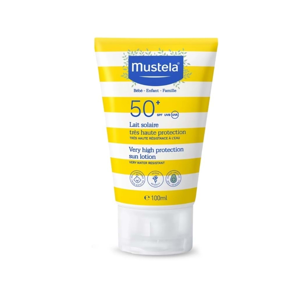 Mustela SPF50+ Çok Yüksek Koruma Faktörlü Güneş Losyonu 100 mL (Orta)