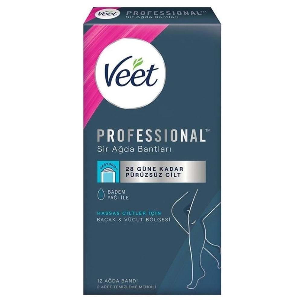 Veet Ağda Bandı Professional Normal Ciltler için 12'li