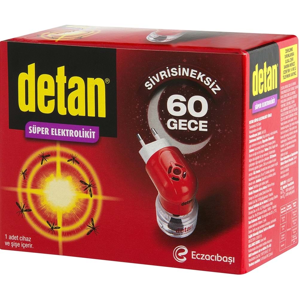 Detan Super Elektro Likit Cihaz+Yedek 60 Gece