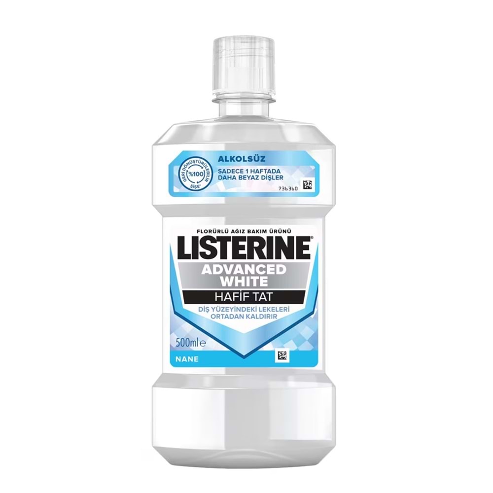 Listerine 500Ml Advanced White Ağız Bakım Suyu, Alkolsüz