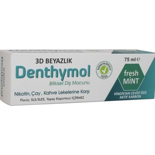 Denthymol Diş Macunu 3D Beyazlık 75Ml